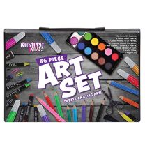 86pc art set in coloured case                                                                                                               