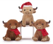 Christmas Highland Cow Plush Toy 24cm