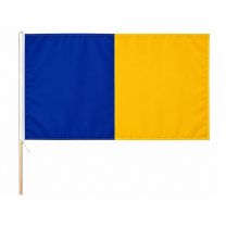 Score More Flag with Pole 3x2 ft Blue & Gold SMFBGD3X2