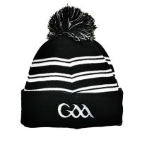 GAA Beanie Black & White BEANIEBLAW