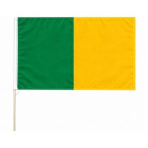 Score More Flag with Pole 3x2 ft Green & Gold SMFGG3X2