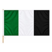 Score More Flag with Pole 3x2 ft Green, White & Black SMFGWB3X2