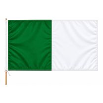 Score More Flag with Pole 3x2 ft Green & White SMFGW3X2