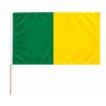 Score More Flag with Pole 3x2 ft Green & Yellow SMFGG3X2