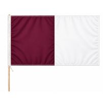 Score More Flag with Pole 3x2 ft Maroon & White SMFMW3X2
