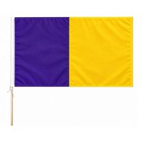 Score More Flag with Pole 3x2 ft Purple & Gold SMFPG3X2
