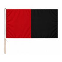 Score More Flag with Pole 3x2 ft Red & Black SMFRB3X2