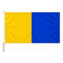 Score More Flag with Pole 3x2 ft Yellow & Blue SMFYB3X2