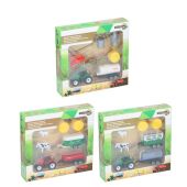 Farm tractor set 7/8pcs  3 Asstd Designs 