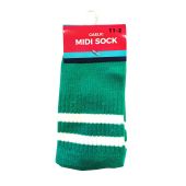 SCORE MORE Kids Midi Sock Green 11-2