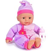 Vinyl baby doll with bottle 33cm