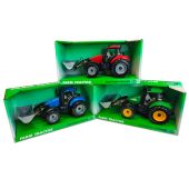 Friction Tractor Toy with Front Implements