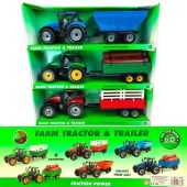 Friction Tractor Toy with Trailer